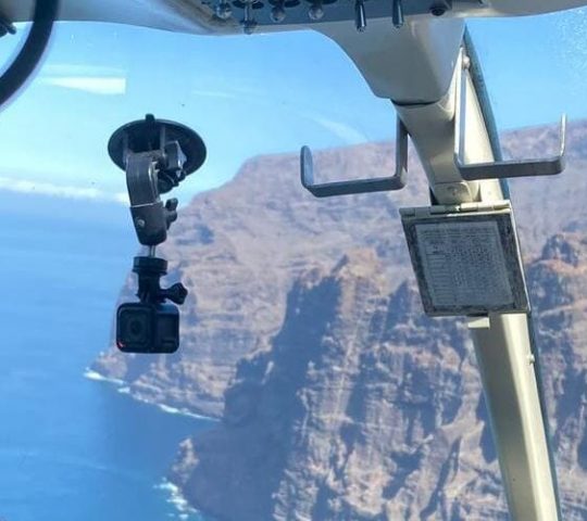 Helicopter flight over Los Gigantes Cliffs